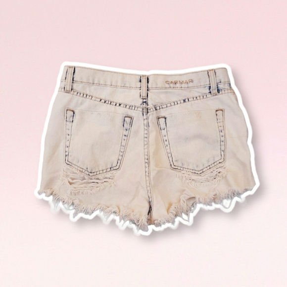 Carmar high waisted tie dye distressed boho shorts - Picture 2 of 5